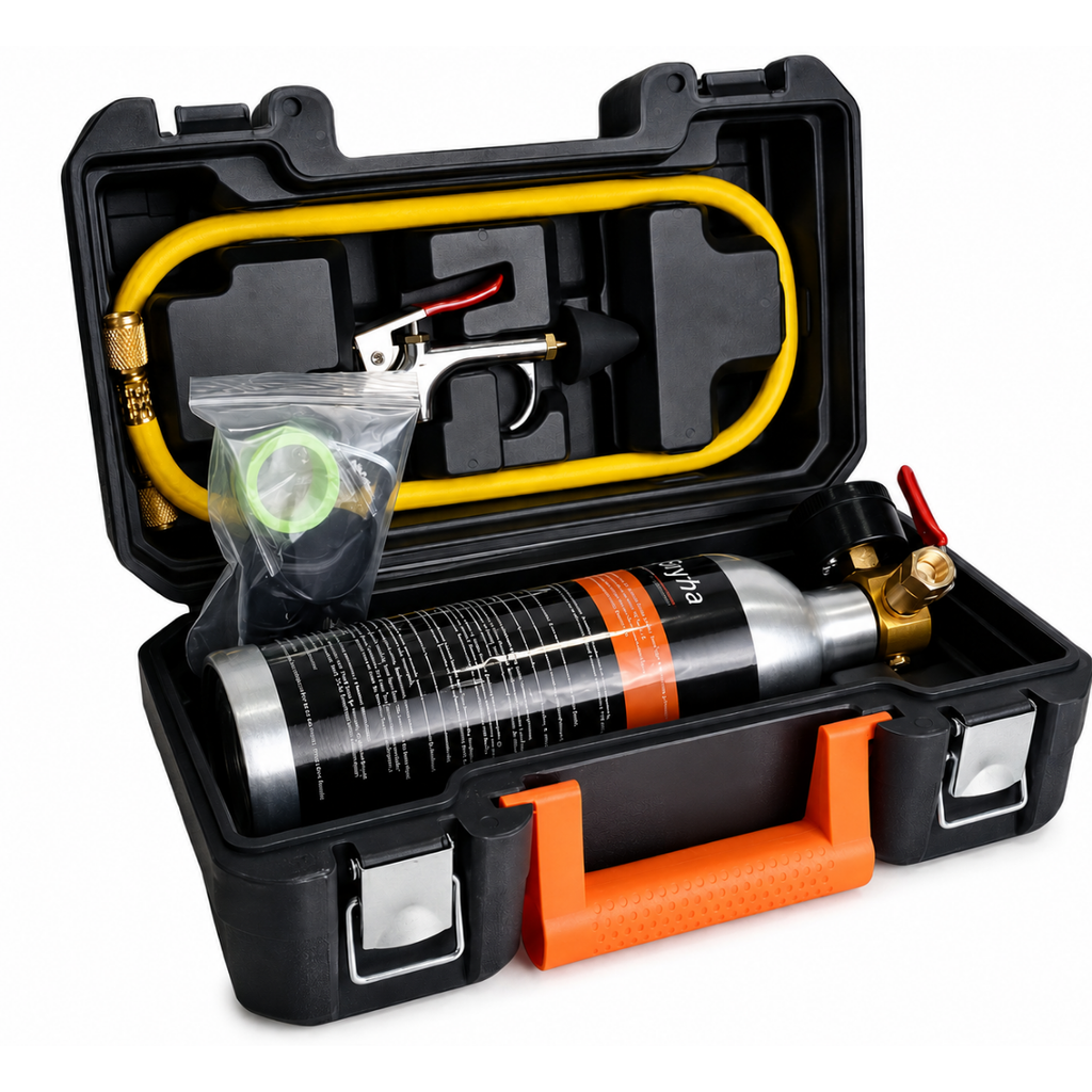 Kit Garrafa Injetora Aluminio Fluidos P/ Limpeza De Ar 141b