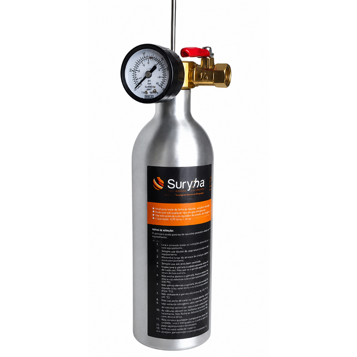 Kit Garrafa Injetora Aluminio Fluidos P/ Limpeza De Ar 141b
