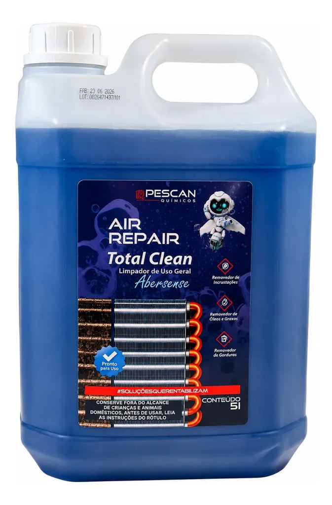 Air repair total Clean limpador uso geral 5L - limpeza serpentina de sistema - Abersense