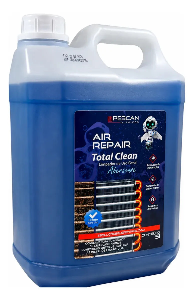 Air repair total Clean limpador uso geral 5L - limpeza serpentina de sistema - Abersense