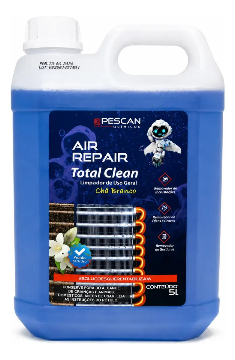 Air repair total Clean limpador uso geral 5L - limpeza serpentina de sistema - Chá branco