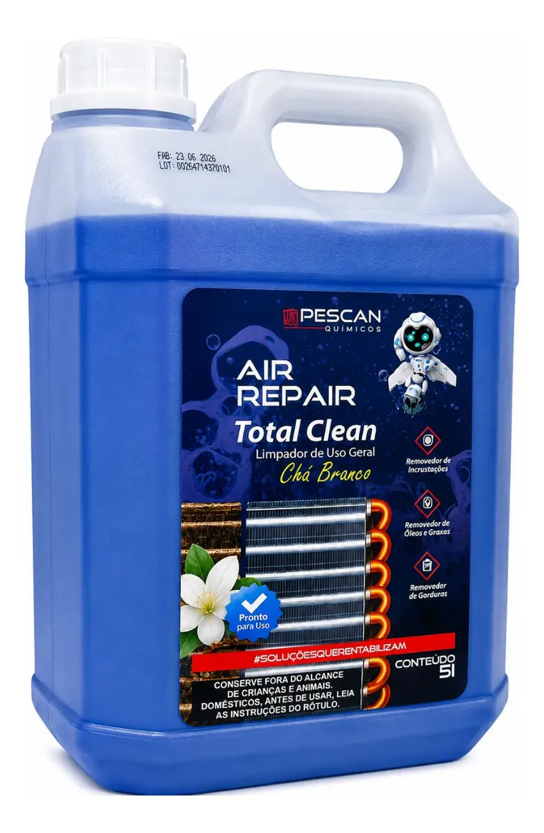 Air repair total Clean limpador uso geral 5L - limpeza serpentina de sistema - Chá branco